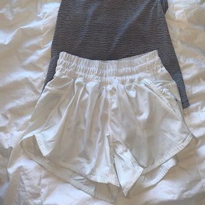 Lululemon White Athletic Shorts
